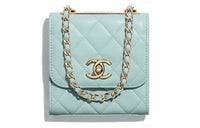 CHANEL Trendy Cc Sheepskin Shoulder Bag Women's Light Blue