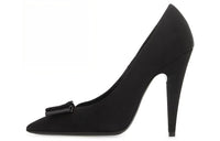 SAINT LAURENT Anais Cone Heel High Heels 8.5cm Women's Black