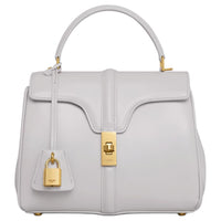 CELINE Calfskin Shoulder Bag, Crossbody Bag, Handbag Small Size Women's Cloud Gray