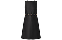 LOUIS VUITTON Button Waist Mikado Dress