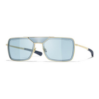 CHANEL Metal Calfskin Irregular Shape Sunglasses Unisex Bright Gold