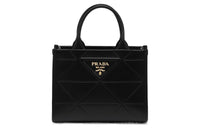 PRADA Symbole Leather Shoulder Bag, Crossbody Bag, Handbag Trumpets Women's Black