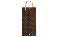 LOUIS VUITTON Canvas Shoe Bag Dust Bag Storage Box Unisex Brown