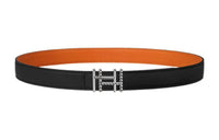 HERMES Leather Belts Women's Black