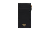 PRADA Saffiano Leather Wallet Unisex Black