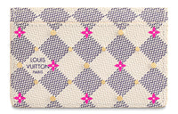 LOUIS VUITTON Coated Canvas Card Holder Women's Beige