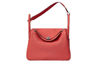 HERMES Lindy Taurillon Clemence Leather Handbag Shoulder Bag Women's T5 Rose Jaipur Pink