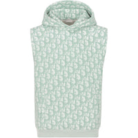 DIOR All-Over Logo Patterned Sleeveless Hoodie