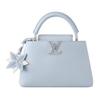 LOUIS VUITTON Capucines Cow Leather Shoulder Bag Crossbody Bag Handbag Women's Blue