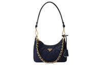 PRADA Re Edition Fabric Handbag, Shoulder Bag Mini Women's Marine Blue