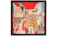 HERMES Silk Scarves Women's Multicolor