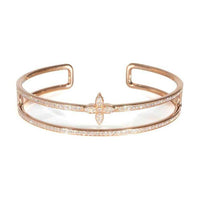 LOUIS VUITTON 18K Rose Gold Diamonds Bangles Women's Rose Gold