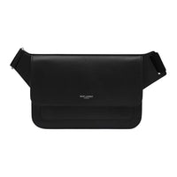SAINT LAURENT Leather Sling Bag Unisex Black