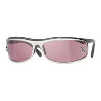 CHANEL Nylon Irregular Shape Sunglasses Unisex Black