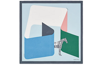 HERMES Silk Scarves Women's Sky Blue