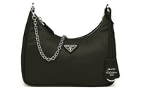 PRADA Nylon Handbag Shoulder Bag Women's Black