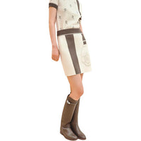 HERMES SS24 Casual Short Skirts Women's Beige