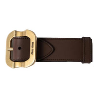 MIU MIU Calfskin Bracelets Women's Dark Brown