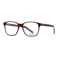 SAINT LAURENT Irregular Shape Eyeglass Frames Men's Brown
