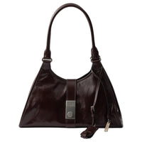 PRADA Calfskin Tote Bag, Shopping Bag, Handbag, Shoulder Bag Medium Size Women's Dark Brown