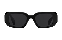 PRADA Plate Frame Irregular Shape Sunglasses Women's Black