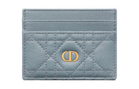 DIOR Soft Calfskin Card Holder Card Holder Women's Blue