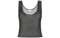 SAINT LAURENT Semi Sheer Sleeveless Tank Top