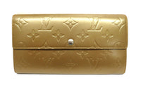 LOUIS VUITTON Patent Leather Wallet Regular Women's Champagne