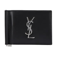 SAINT LAURENT Monogram Smooth Leather Wallet, Wallet Men's Black