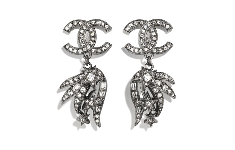 CHANEL Earrings Women's Silver