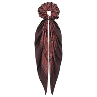 SAINT LAURENT Cassandre Swirl Twill Scrunchie