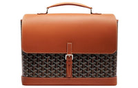 GOYARD Citadin Canvas With Leather Messenger Bag, Handbag, Briefcase Small Size Men's Black/Brown