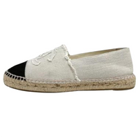 CHANEL Espadrilles Women's White Black