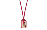 HERMES Necklaces Women's Rose Red
