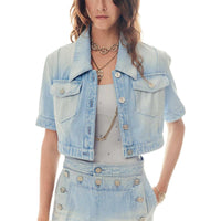 CHANEL Denim Jacket Women's Blue