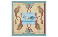 HERMES Silk Scarves Women's Blue