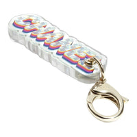 CHANEL Metal Resin Keychains Unisex Gold