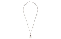 PRADA 925 Sterling Silver Enamel Palladium Necklaces Men's Silver