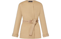 LOUIS VUITTON Cropped Coats Women's Camel