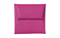 HERMES Bastia Mysore Goat Skin Coin Purses Wallets Women's 9I Magnolia Pink