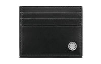 DIOR Smooth Cow Leather Card Clip Card Holder Men's Black