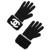 CHANEL - Knit Gloves Unisex Black