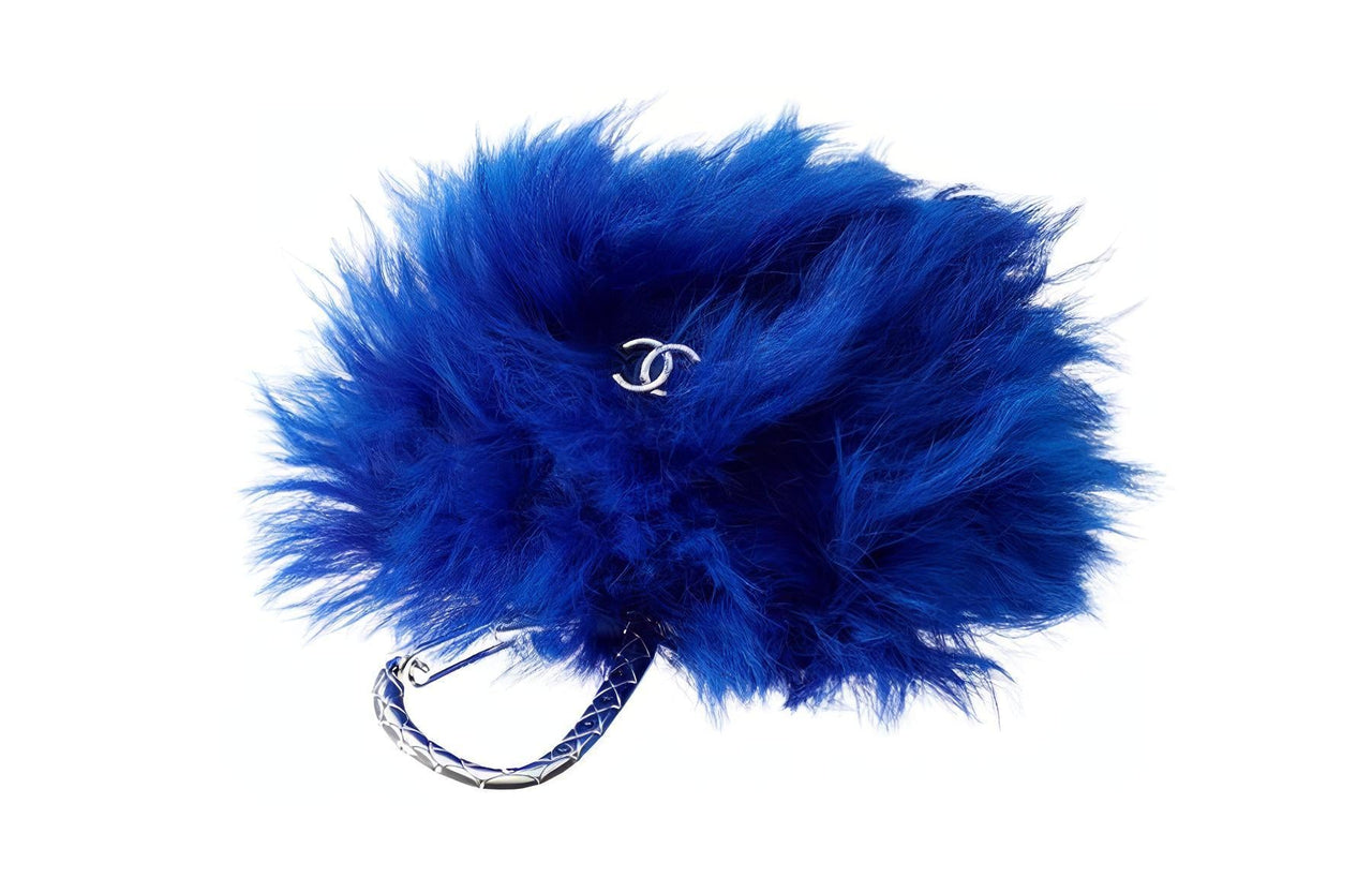 CHANEL Wool Wallet, Fanny Pack, Card Holder Mini Women's Blue