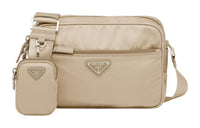 PRADA Recycled Nylon Crossbody Bag Shoulder Bag Regular Women's Beige