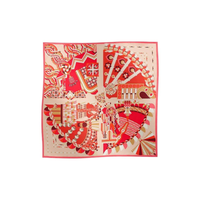 HERMES Silk Silk Scarves Women's Red