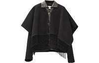 HERMES Velvet feel Coat Women's Black