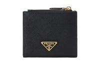 PRADA Saffiano Leather Wallet Women's Black