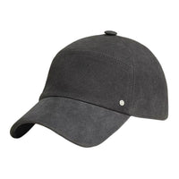 HERMES 100% Silk Cotton Baseball Caps Men's Black