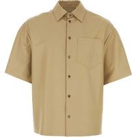 PRADA Buttoned Short Sleeved Leather Shirt