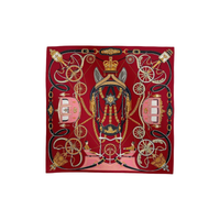 HERMES Silk Scarves Women's Red